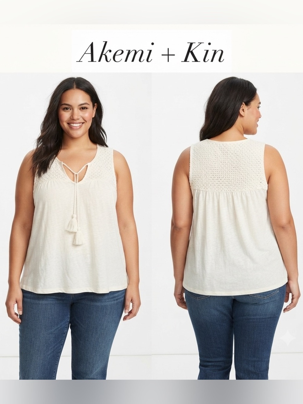 Anthropologie Akemi + Kin Crocheted Tank Top Large